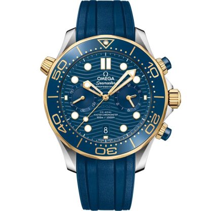 Omega Seamaster Diver 300M 44 mm, acier - or jaune sur bracelet caoutchouc 210.22.44.51.03.001