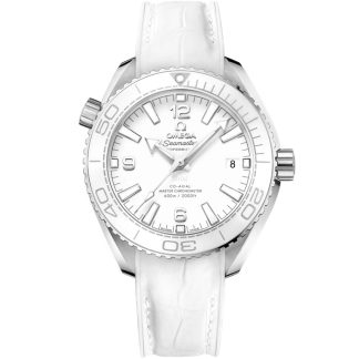 Omega Seamaster Planet Ocean 600M 39,5 mm, acier sur bracelet en cuir 215.33.40.20.04.001