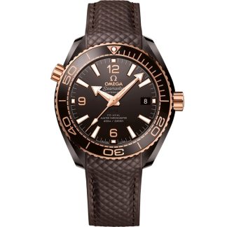 Omega Seamaster Planet Ocean 600M 39,5 mm, céramique brune sur bracelet caoutchouc 215.62.40.20.13.001