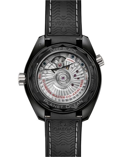 Omega Seamaster Planet Ocean 600M 39,5 mm, céramique noire sur bracelet caoutchouc 215.92.40.20.01.001 – Image 2