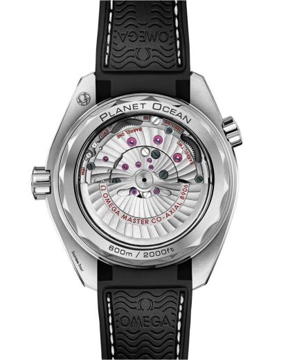 Omega Seamaster Planet Ocean 600M 43,5 mm, acier sur bracelet en cuir doublé de caoutchouc 215.33.44.22.01.001 – Image 2
