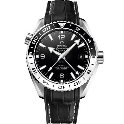 Omega Seamaster Planet Ocean 600M 43,5 mm, acier sur bracelet en cuir doublé de caoutchouc 215.33.44.22.01.001