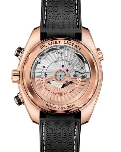 Omega Seamaster Planet Ocean 600M 45,5 mm, or Sedna™ sur bracelet en cuir doublé de caoutchouc 215.63.46.51.01.001 – Image 2