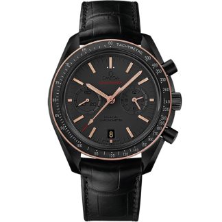 Omega Sedna Black  Speedmaster Dark Side of the Moon 44,25 mm, céramique noire sur bracelet en cuir 311.63.44.51.06.001