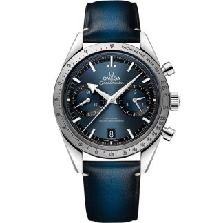 Omega Speedmaster '57 40,5 mm, acier sur bracelet en cuir 332.12.41.51.03.001