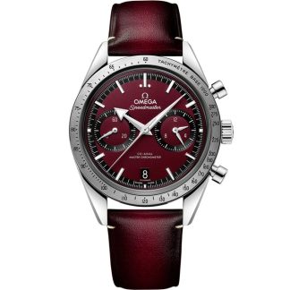 Omega Speedmaster '57 40,5 mm, acier sur bracelet en cuir 332.12.41.51.11.001