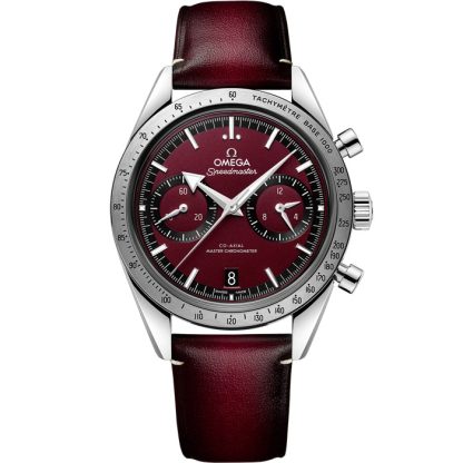 Omega Speedmaster '57 40,5 mm, acier sur bracelet en cuir 332.12.41.51.11.001