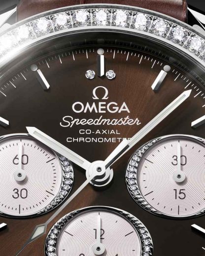Omega Speedmaster 38 38 mm, acier sur alligator 324.18.38.50.63.001 – Image 7