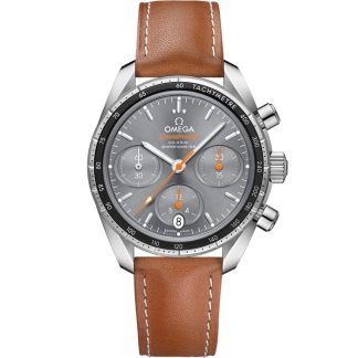 Omega Speedmaster 38 38 mm, acier sur bracelet en cuir 324.32.38.50.06.001
