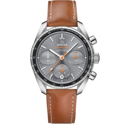 Omega Speedmaster 38 38 mm, acier sur bracelet en cuir 324.32.38.50.06.001
