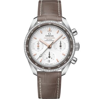 Omega Speedmaster 38 38 mm, acier sur bracelet en cuir 324.38.38.50.02.001