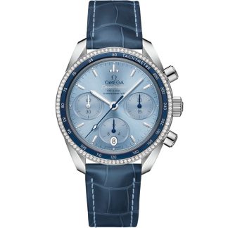 Omega Speedmaster 38 38 mm, acier sur bracelet en cuir 324.38.38.50.03.001