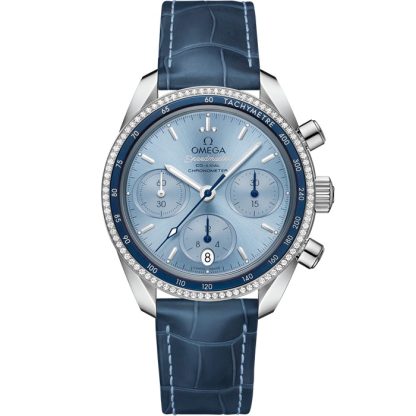 Omega Speedmaster 38 38 mm, acier sur bracelet en cuir 324.38.38.50.03.001
