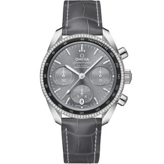 Omega Speedmaster 38 38 mm, acier sur bracelet en cuir 324.38.38.50.06.001