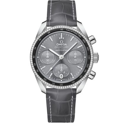 Omega Speedmaster 38 38 mm, acier sur bracelet en cuir 324.38.38.50.06.001