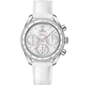 Omega Speedmaster 38 38 mm, acier sur bracelet en cuir 324.38.38.50.55.001