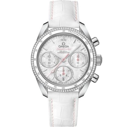 Omega Speedmaster 38 38 mm, acier sur bracelet en cuir 324.38.38.50.55.001