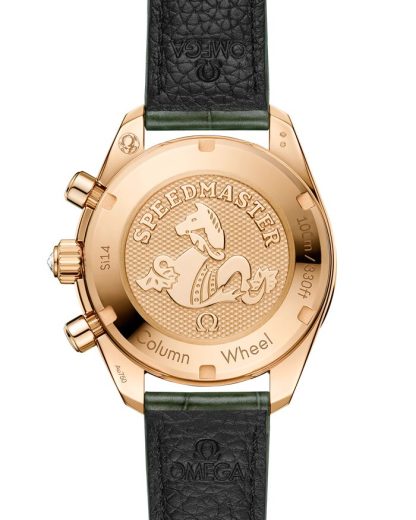 Omega Speedmaster 38 38 mm, or Moonshine™ sur alligator 324.58.38.50.60.001 – Image 2
