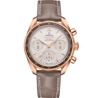Omega Speedmaster 38 38 mm, or Sedna™ sur bracelet en cuir 324.63.38.50.02.003