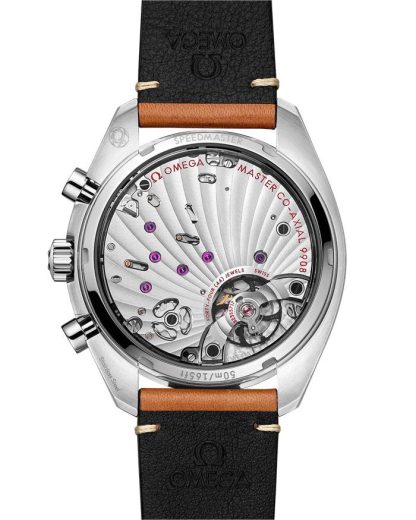 Omega Speedmaster Chronoscope 43 mm, acier sur bracelet en cuir 329.32.43.51.03.001 – Image 2