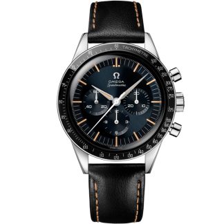 Omega Speedmaster First OMEGA in Space 39,7 mm, acier sur bracelet en cuir 310.32.40.50.06.001
