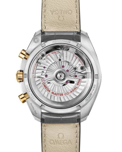 Omega Speedmaster Moonphase 44,25 mm, acier - or jaune sur bracelet en cuir 304.23.44.52.06.001 – Image 2