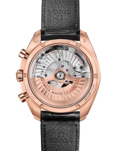 Omega Speedmaster Moonphase 44,25 mm, or Sedna™ sur bracelet en cuir 304.63.44.52.01.001 – Image 2