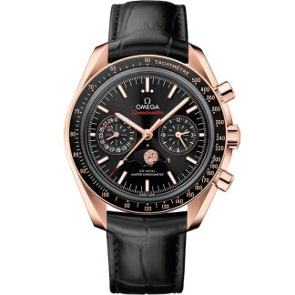 Omega Speedmaster Moonphase 44,25 mm, or Sedna™ sur bracelet en cuir 304.63.44.52.01.001