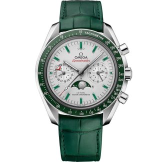 Omega Speedmaster Moonphase 44,25 mm, platine sur bracelet en cuir 304.93.44.52.99.003