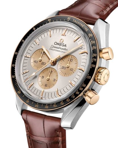 Omega Speedmaster Moonwatch Professional 42 mm, acier - or Moonshine™ sur alligator 310.23.42.50.02.001 – Image 3