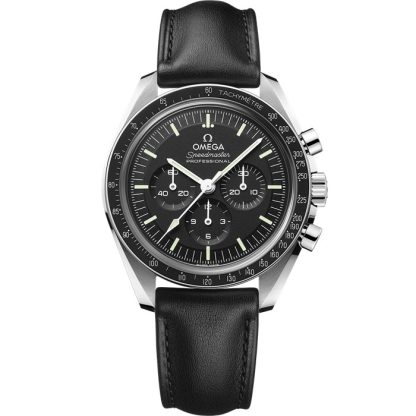 Omega Speedmaster Moonwatch Professional 42 mm, acier sur bracelet en cuir 310.32.42.50.01.002
