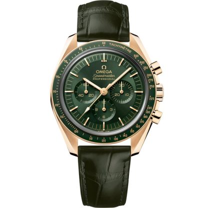 Omega Speedmaster Moonwatch Professional 42 mm, or Moonshine™ sur bracelet en cuir 310.63.42.50.10.001