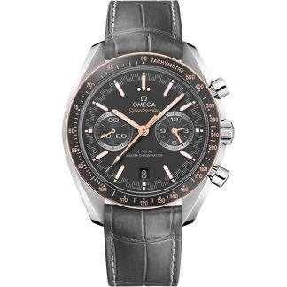 Omega Speedmaster Racing 44,25 mm, acier sur bracelet en cuir 329.23.44.51.06.001