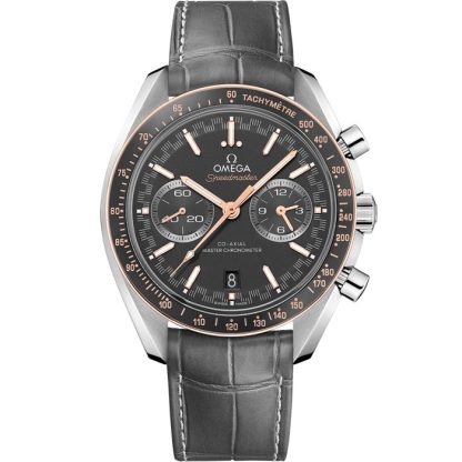 Omega Speedmaster Racing 44,25 mm, acier sur bracelet en cuir 329.23.44.51.06.001