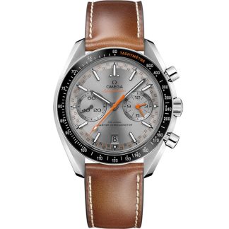 Omega Speedmaster Racing 44,25 mm, acier sur bracelet en cuir 329.32.44.51.06.001