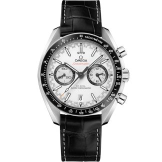 Omega Speedmaster Racing 44,25 mm, acier sur bracelet en cuir 329.33.44.51.04.001