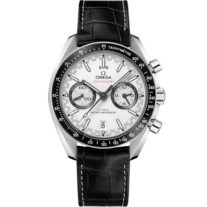Omega Speedmaster Racing 44,25 mm, acier sur bracelet en cuir 329.33.44.51.04.001
