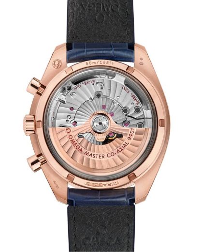 Omega Speedmaster Racing 44,25 mm, or Sedna™ sur bracelet en cuir 329.53.44.51.03.001 – Image 2