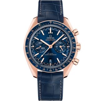 Omega Speedmaster Racing 44,25 mm, or Sedna™ sur bracelet en cuir 329.53.44.51.03.001