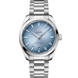 Omega Summer Blue Seamaster Aqua Terra 150M 38 mm, acier sur acier 220.10.38.20.03.004