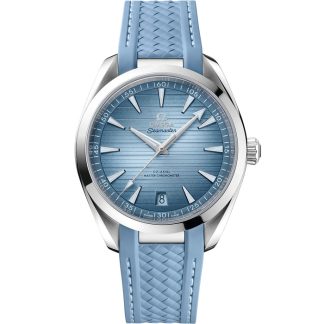 Omega Summer Blue Seamaster Aqua Terra 150M 41 mm, acier sur bracelet caoutchouc 220.12.41.21.03.008