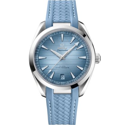 Omega Summer Blue Seamaster Aqua Terra 150M 41 mm, acier sur bracelet caoutchouc 220.12.41.21.03.008