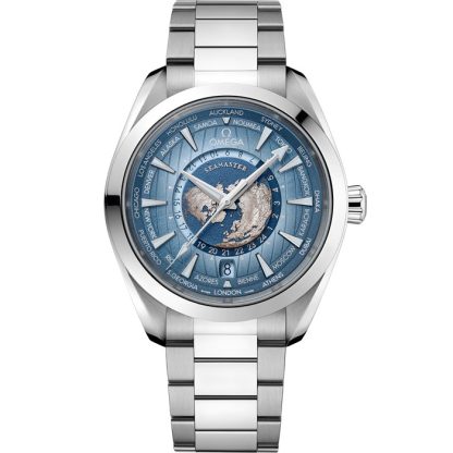 Omega Summer Blue Seamaster Aqua Terra 150M 43 mm, acier sur acier 220.10.43.22.03.002