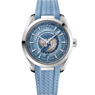 Omega Summer Blue Seamaster Aqua Terra 150M 43 mm, acier sur bracelet caoutchouc 220.12.43.22.03.002