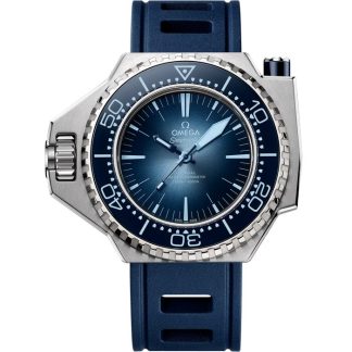 Omega Summer Blue Seamaster Ploprof 1200M 55x45 mm, O-MEGASTEEL sur bracelet caoutchouc 227.32.55.21.03.001