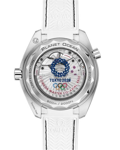 Omega « Tokyo 2020 » Édition Limitée Seamaster Planet Ocean 600M 39,5 mm, acier sur bracelet en cuir 522.33.40.20.04.001 – Image 2
