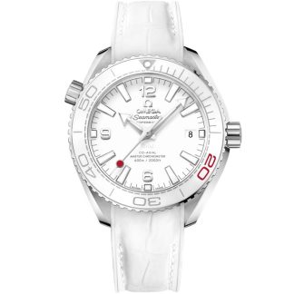 Omega « Tokyo 2020 » Édition Limitée Seamaster Planet Ocean 600M 39,5 mm, acier sur bracelet en cuir 522.33.40.20.04.001