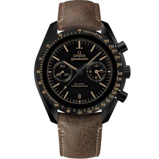 Omega Vintage Black  Speedmaster Dark Side of the Moon 44,25 mm, céramique noire sur bracelet en cuir 311.92.44.51.01.006